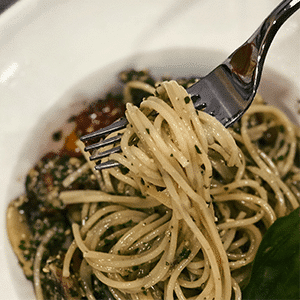 Pasta con aceto balsámico